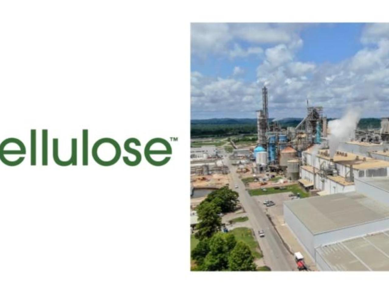 GP Cellulose logo and photo of the outside of Alabama River Cellulose Mill