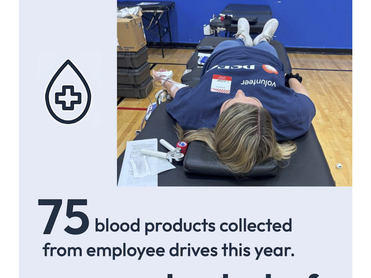 volunteer donating blood