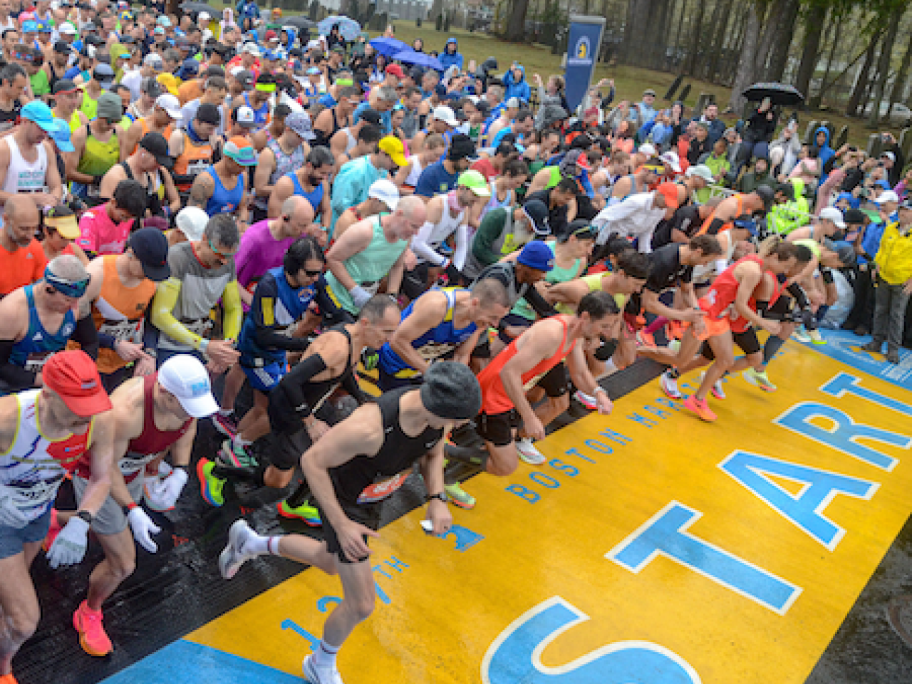 Starting line at the BAA Boston Marathon.