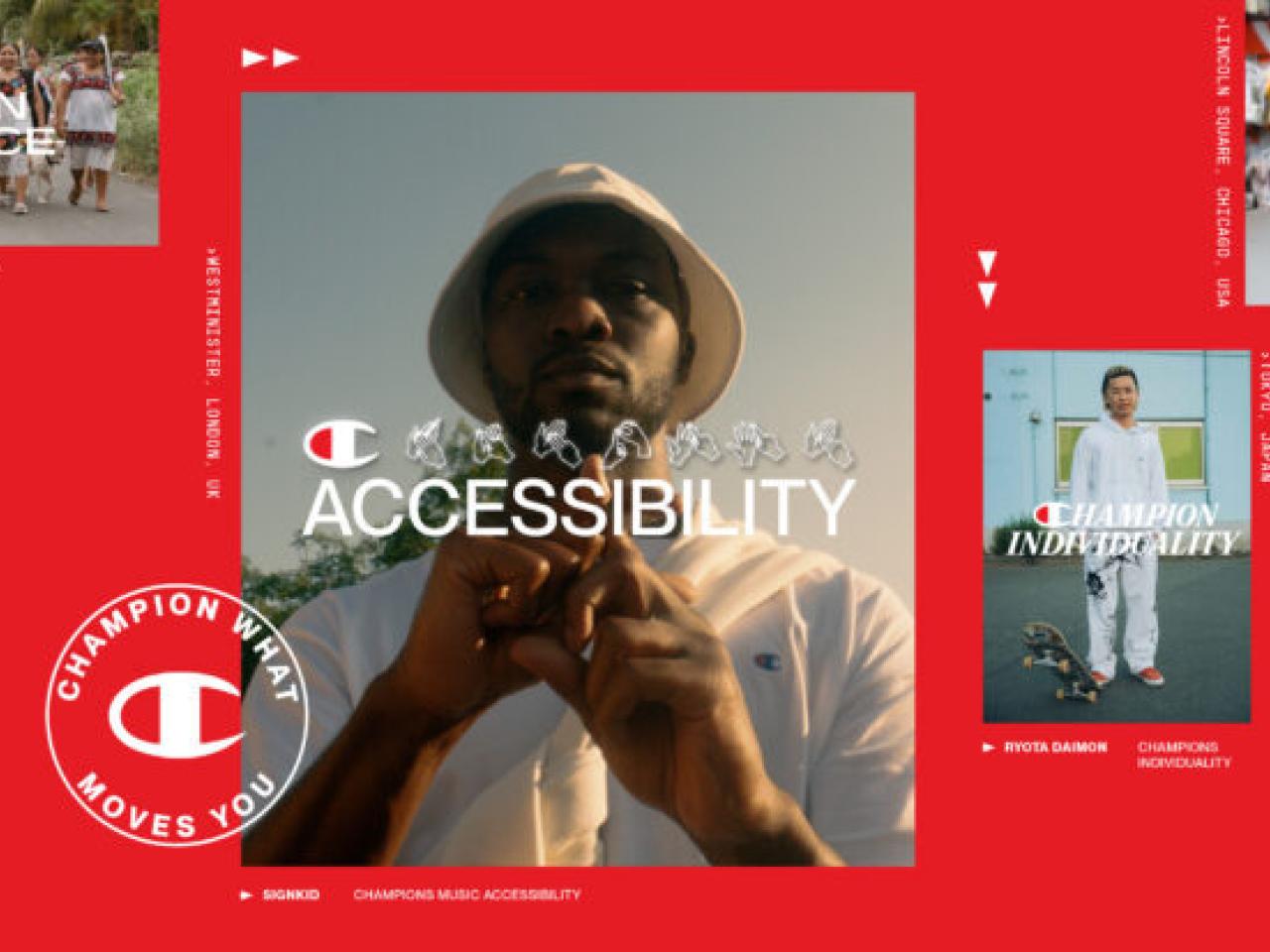 Champion Accessibility: What Moves You. Photo collage.