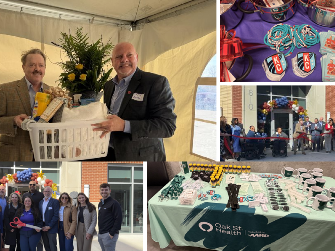 City Hall Place Grand Opening photo collage.