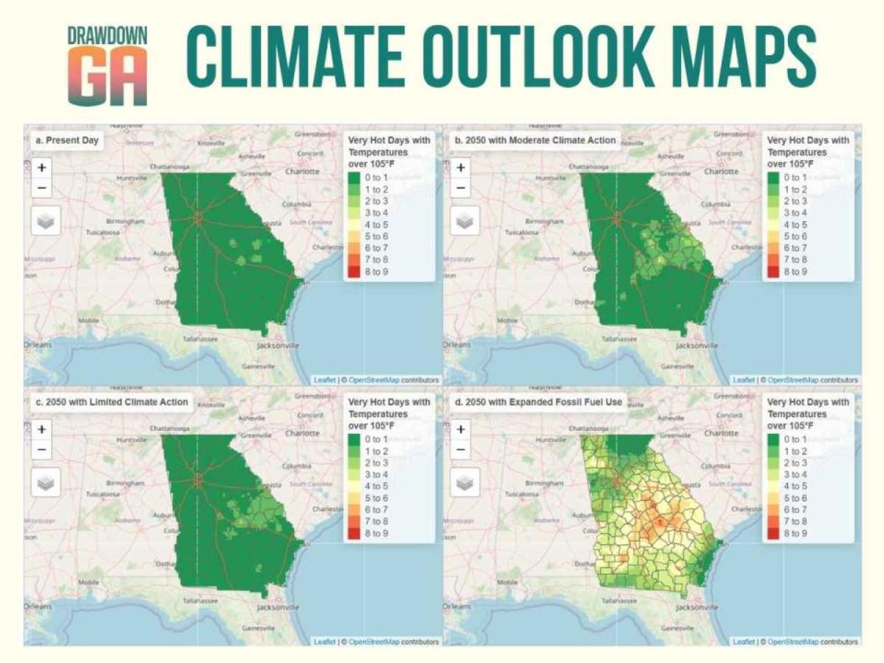 Example of one scenario with Climate Outlook Maps