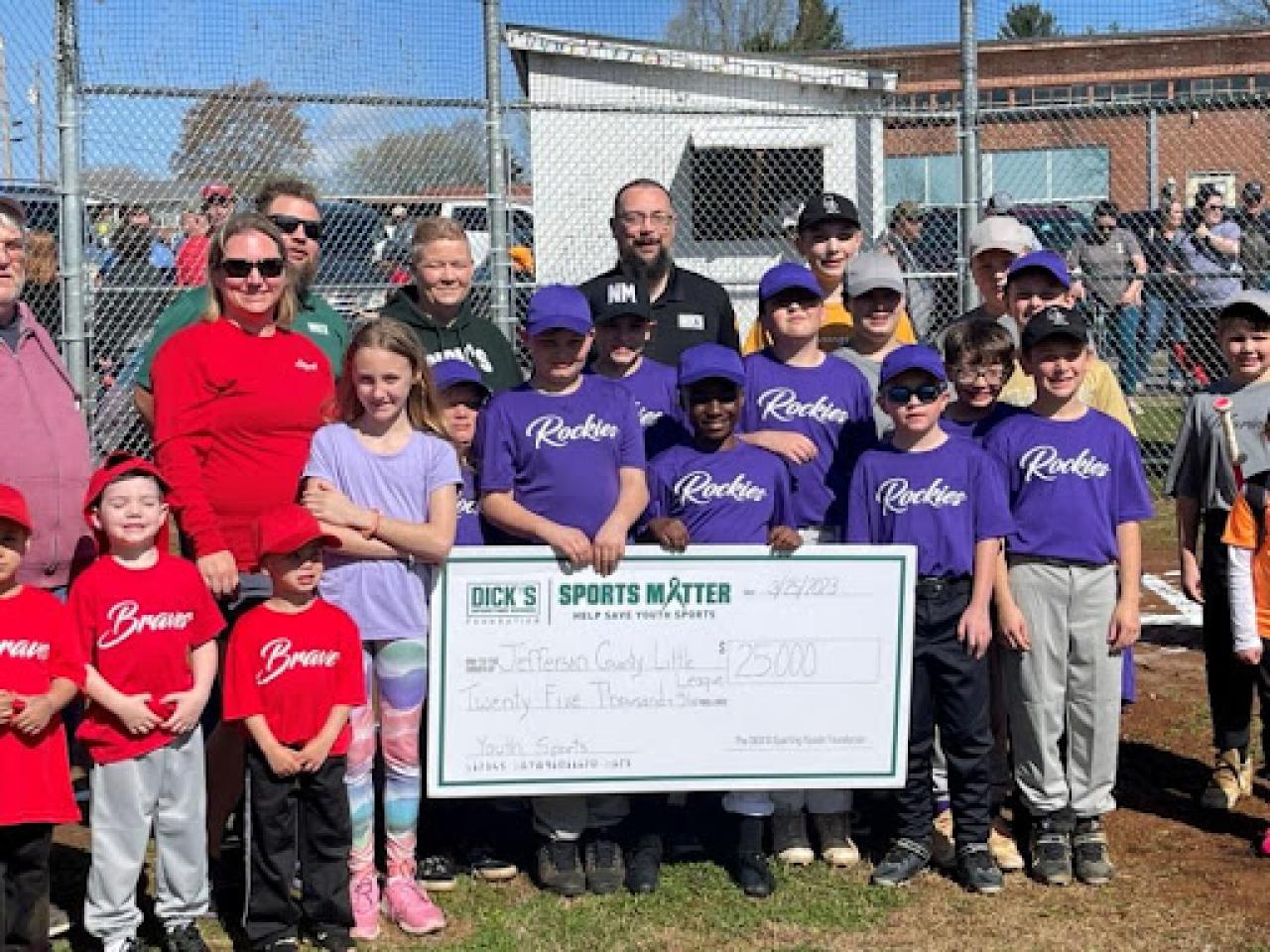 Jefferson County Little League presented with $25,000 Sports Matter Grant.
