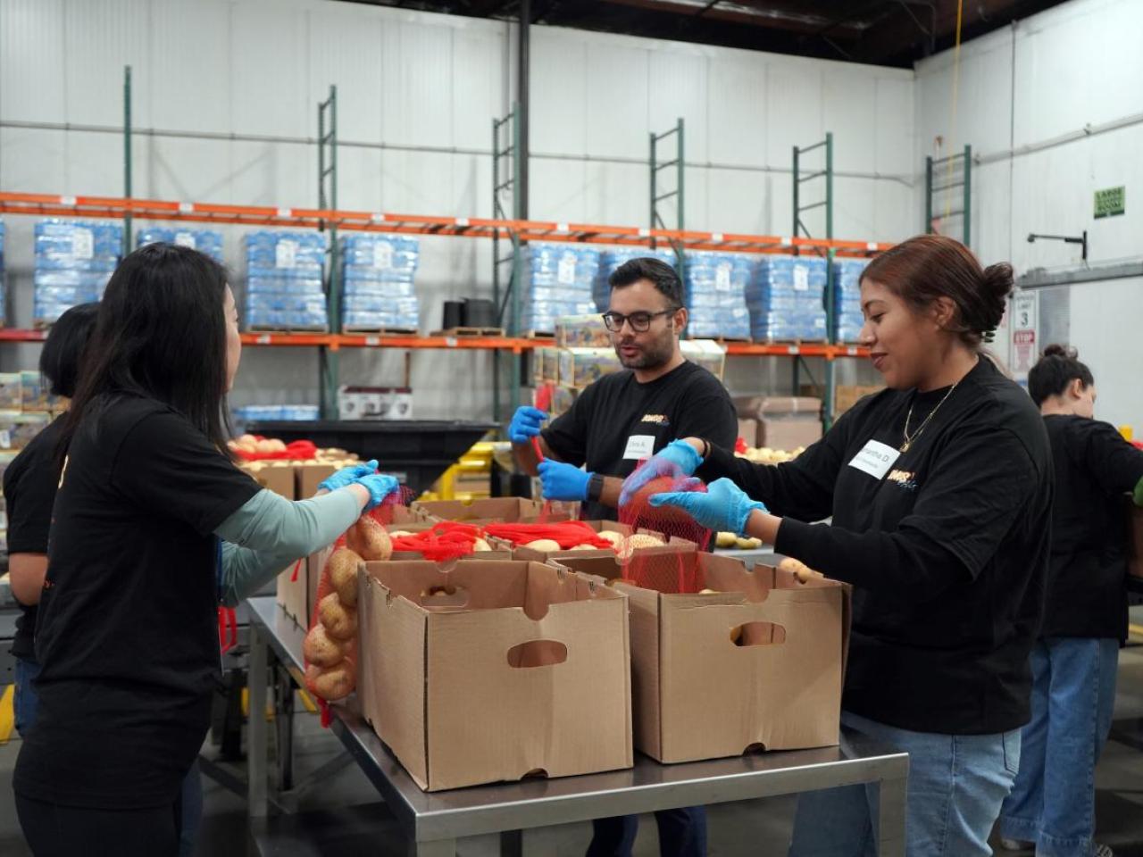 Volunteers packed 39,775 pounds of fresh produce.