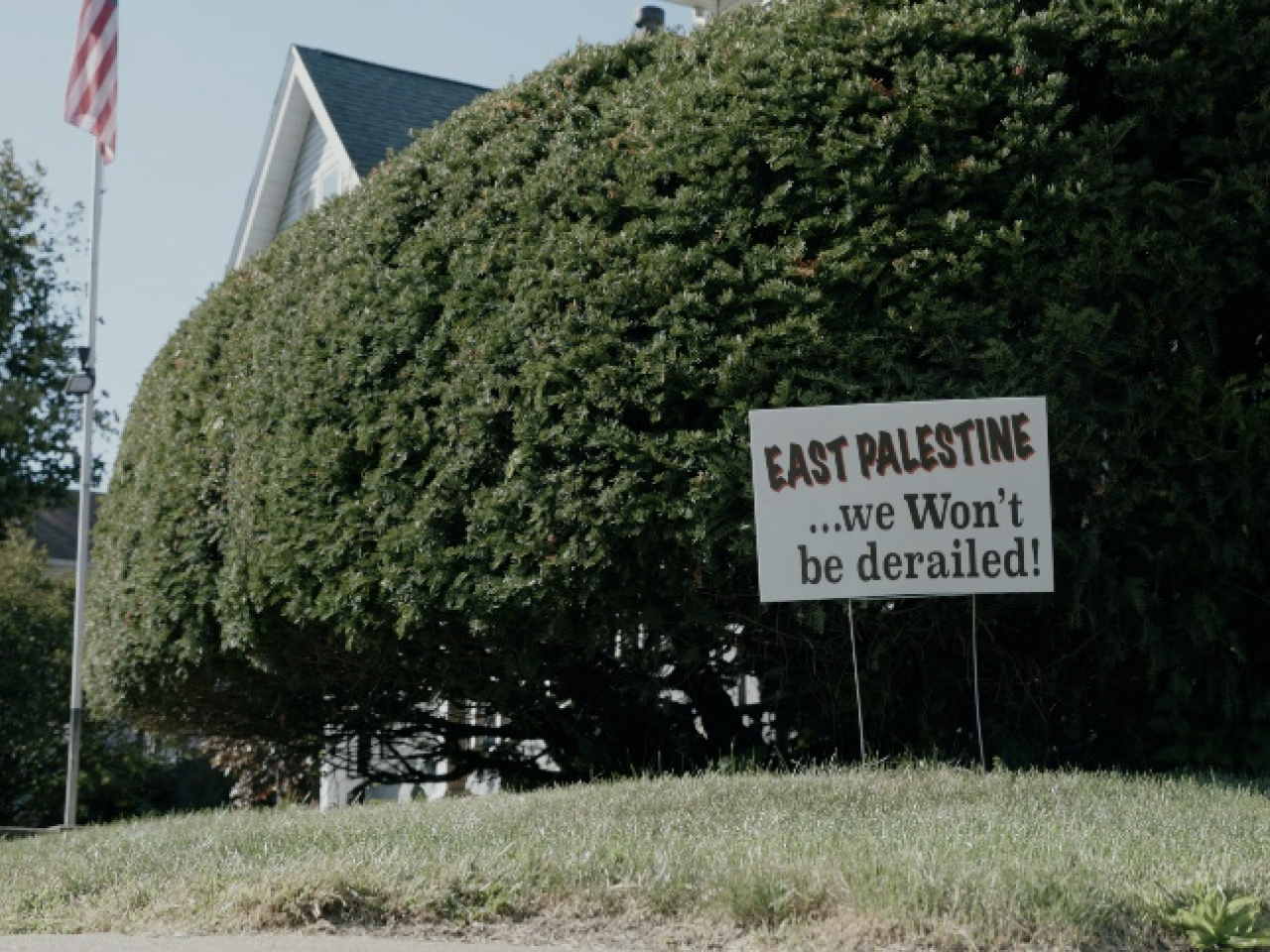 Signs of support for East Palestine throughout the community.