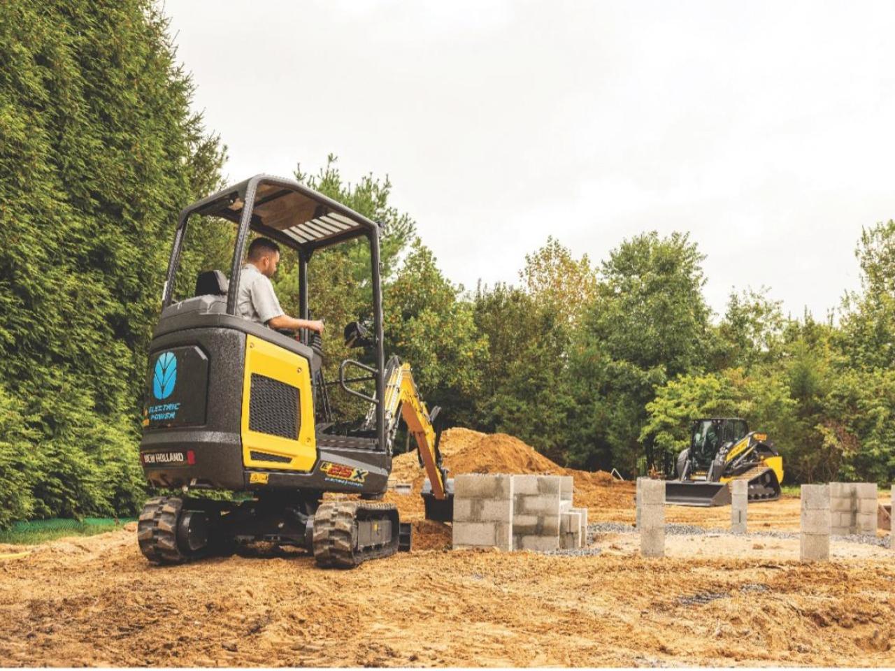 E25X Electric Mini Excavator in use