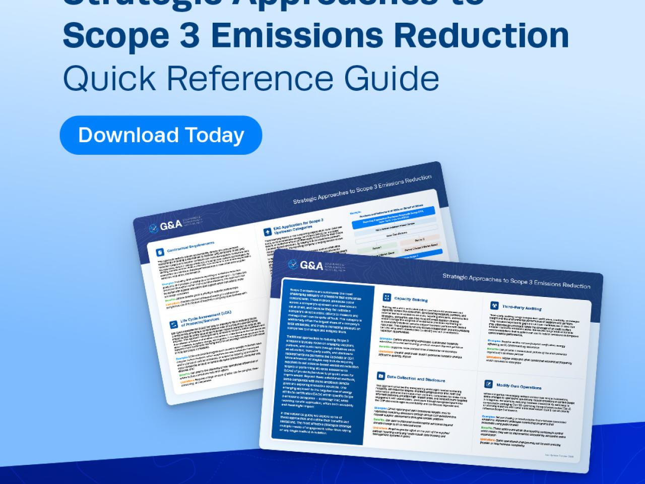 G&A's New Reference Guide on “Strategic Approaches to Scope 3 Emissions”