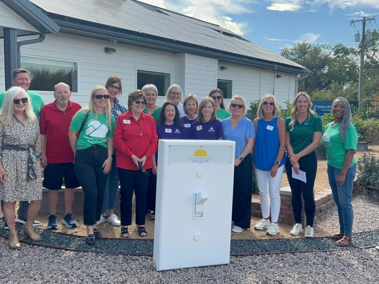 Community Garden Kitchen and Green Mountain Energy Sun Club "Flip the Switch" on Solar!