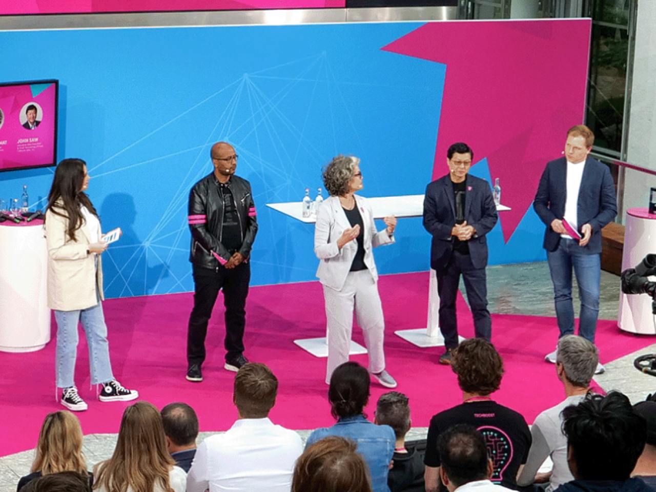 people speaking at the event