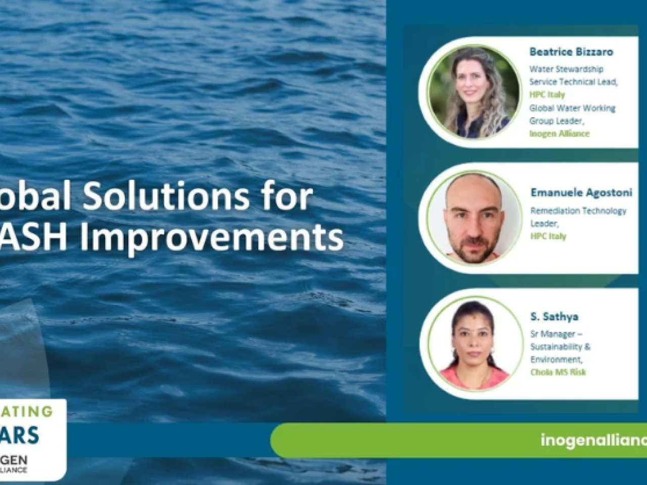 Photo showcasing the webinar title and guest speakers