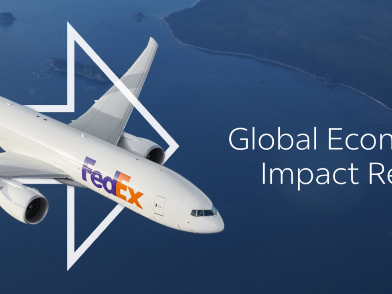 "2025 Global Economic Impact Report" next to image of FedEx plane