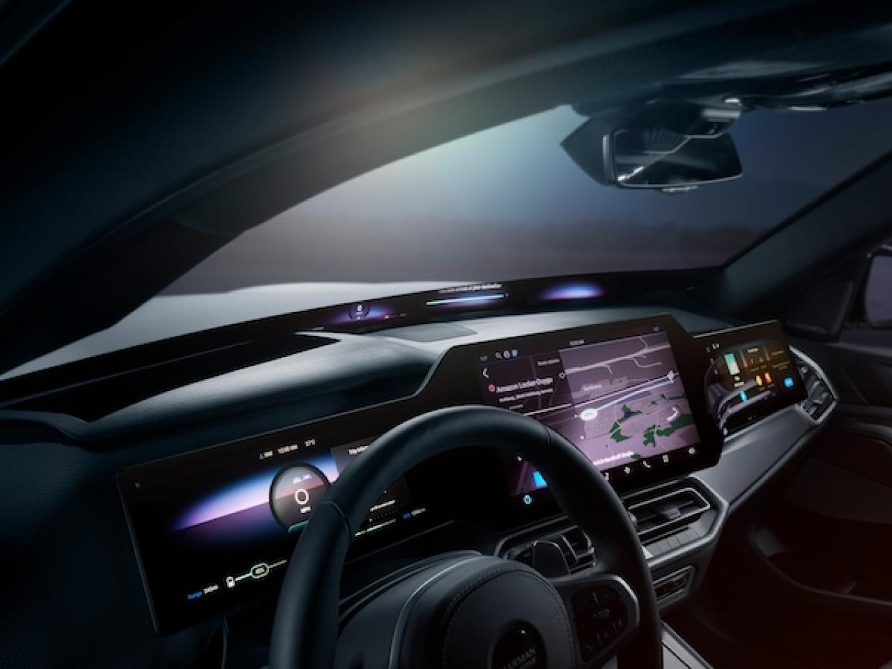 HARMAN audio technology shown in the interior of a car.