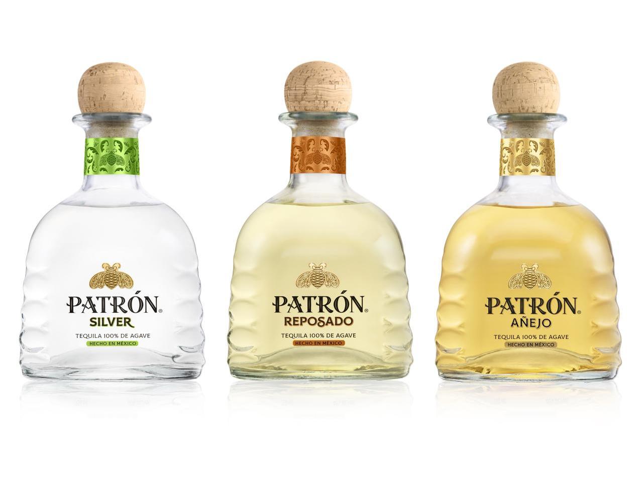 Three bottles of PATRÓN Tequila