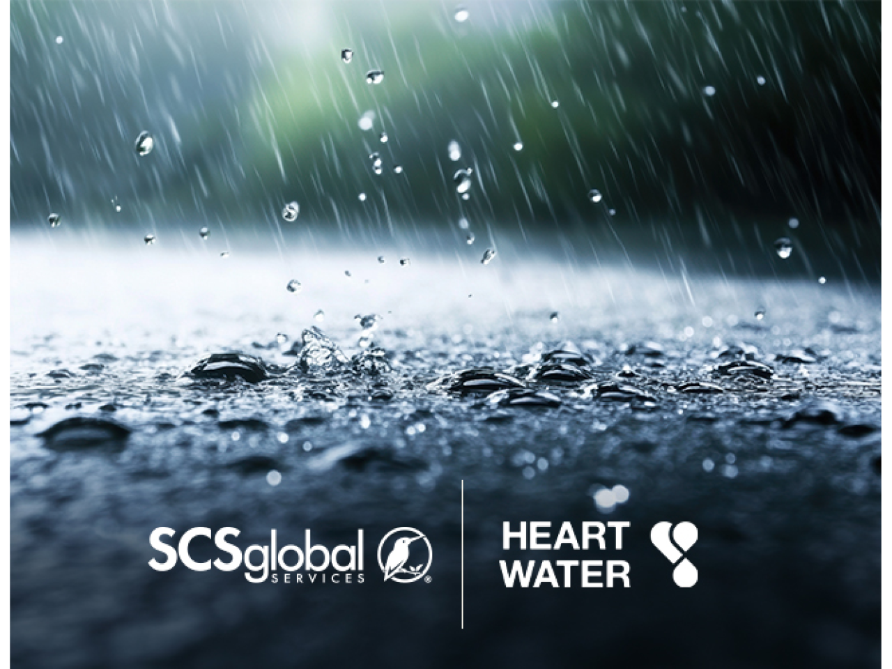 Logos for SCS Global Services and Heart Water