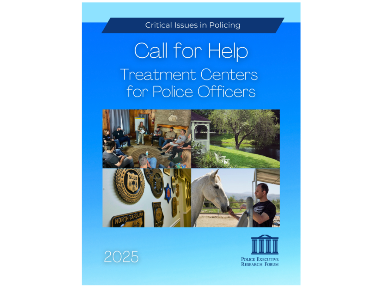 call for help treatment centers for police flyer by Motorola Solutions Foundation 