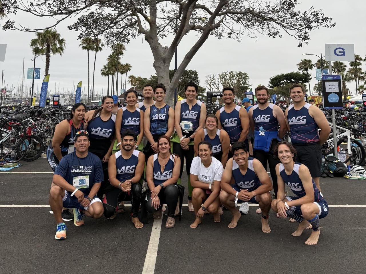 The AEG Tri Team group photo