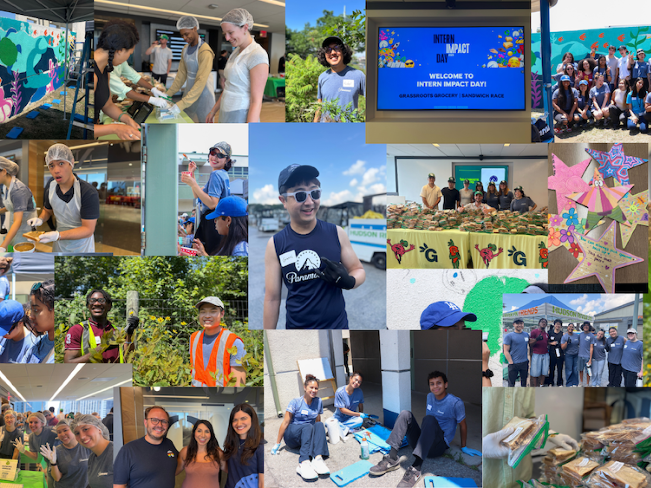 collage of photos from volunteering events