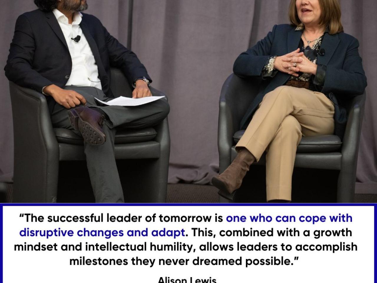 Quote from Alison Lewis; she is sitting next to Pree Rao