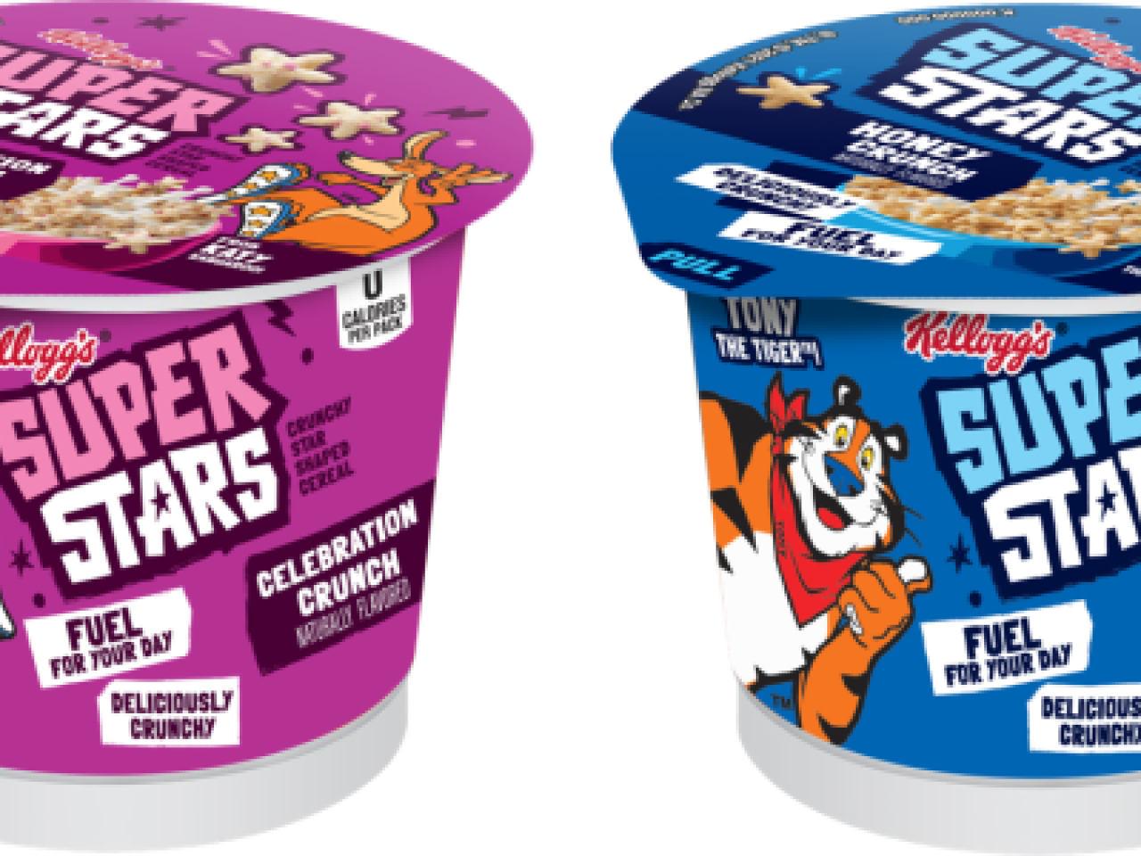 Four packages of the Kellogg’s® Super Stars™ cereal