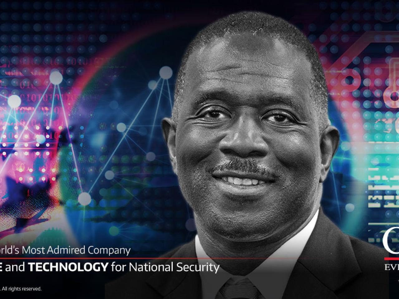 Lewis Pate headshot with colorful background