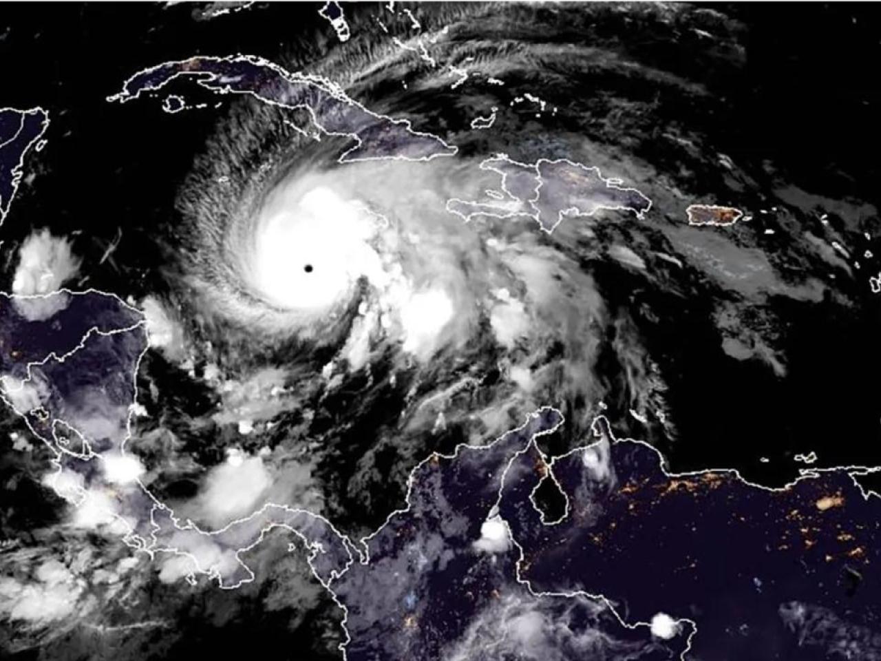 Hurricane Melissa as seen on Oct. 27, 2025 tracking towards Jamaica and Cuba. Direct Relief is responding to medical needs in the region. (NOAA image)