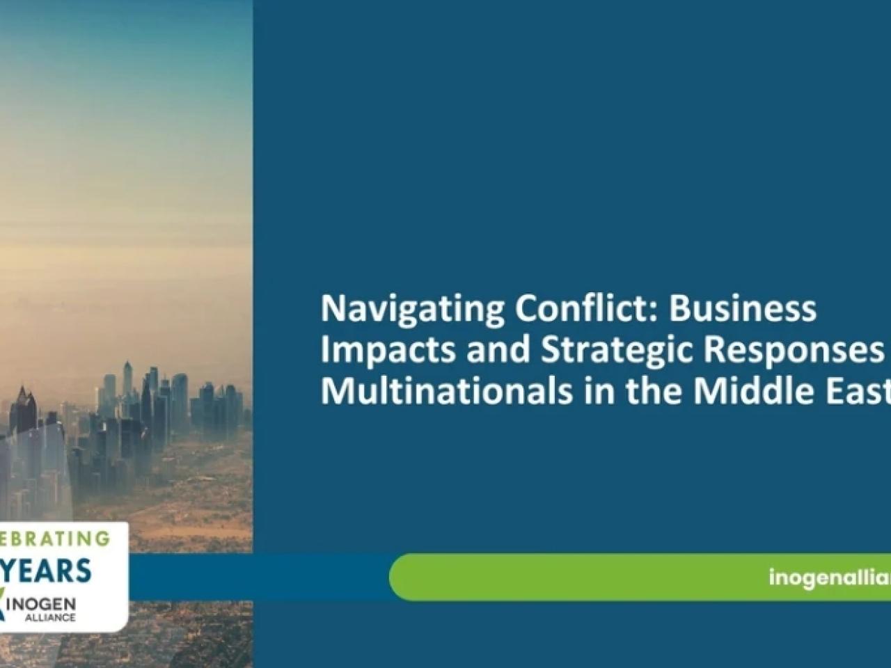 Header split into two parts with an Image of a city skyline on one the left and the title of the article on right.