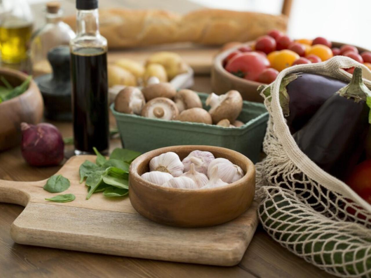 Vegetables prepared for a healthy meal.
