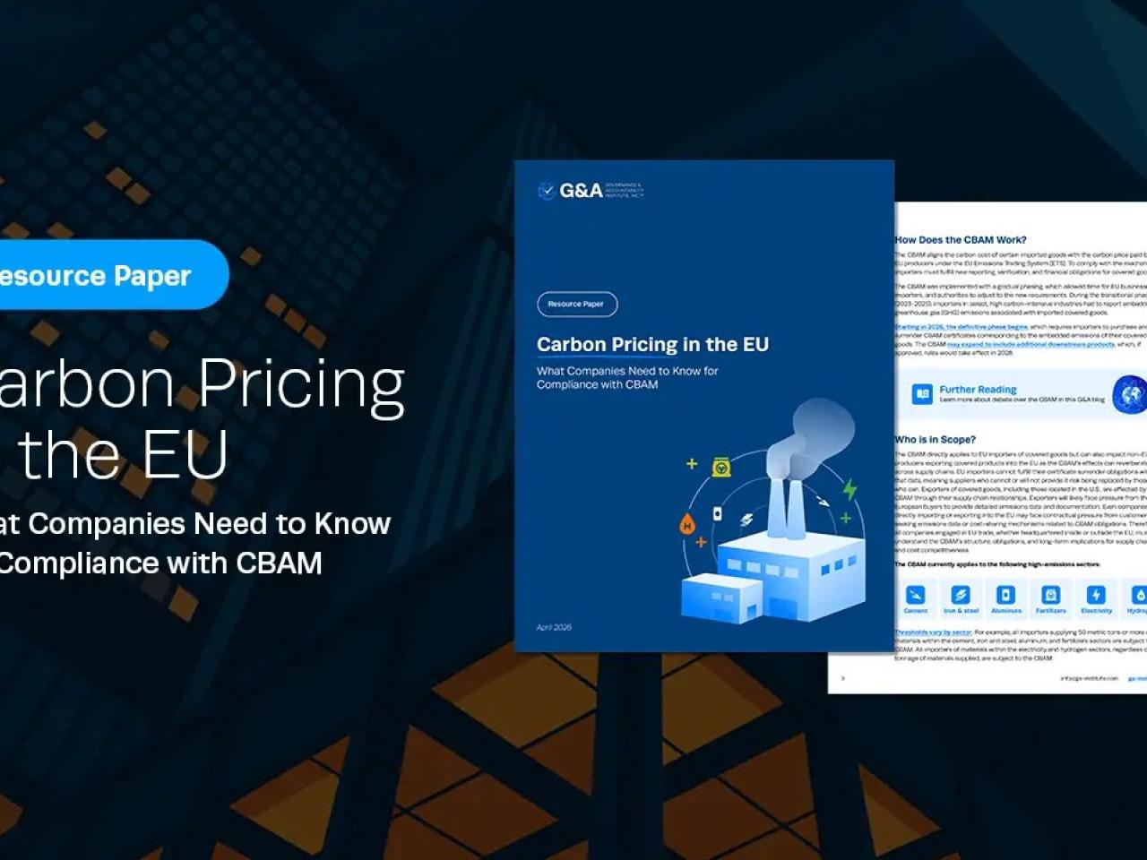G&A Institute Resource Paper: Carbon Pricing in the EU