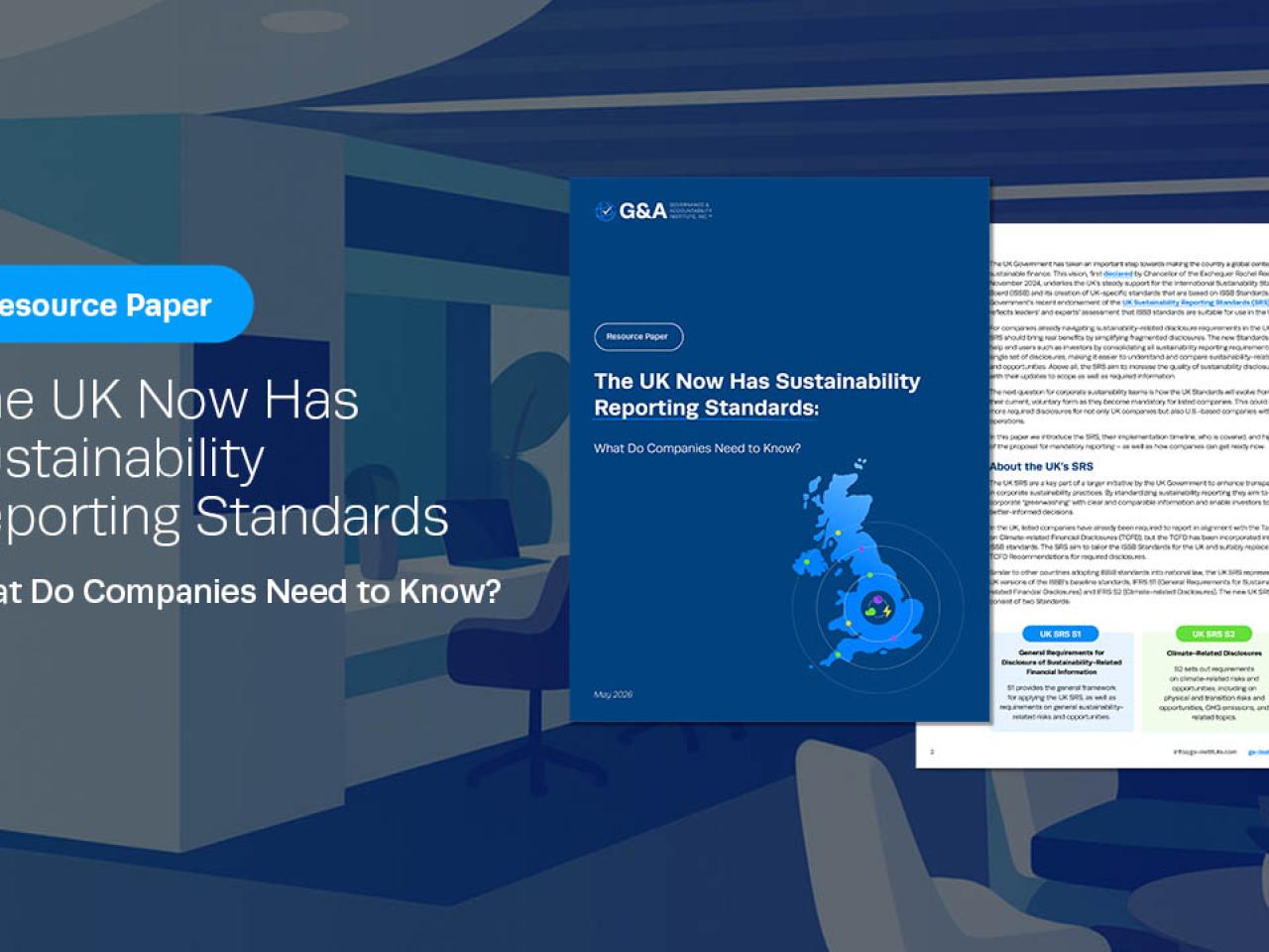 G&A Resource Paper: The UK Now Has Sustainability Reporting Standards