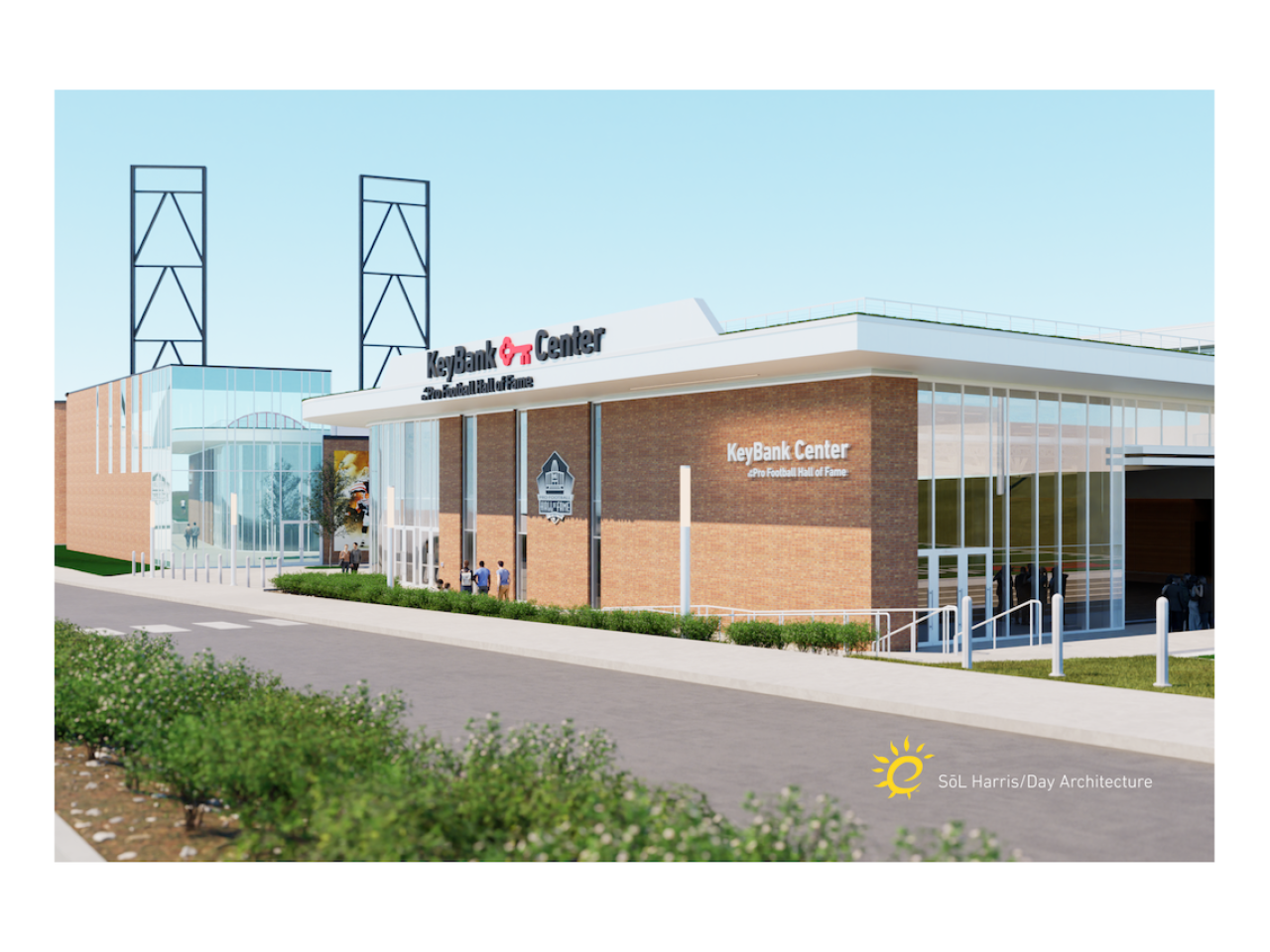 Perspective rendering view of the KeyBank Center, Canton, Ohio.
