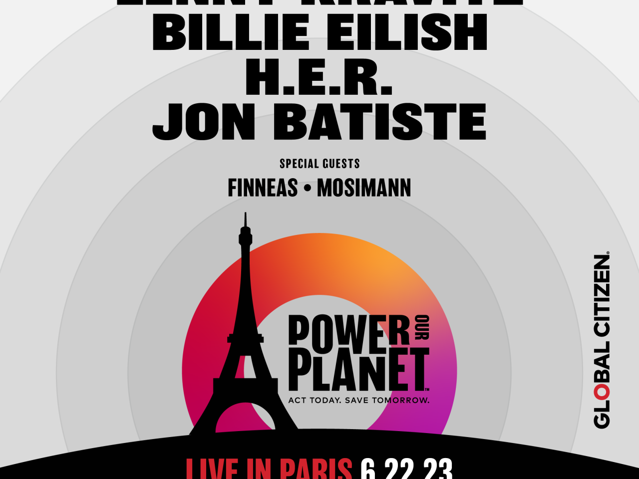 "Power Our Planet: Live in Paris" event banner