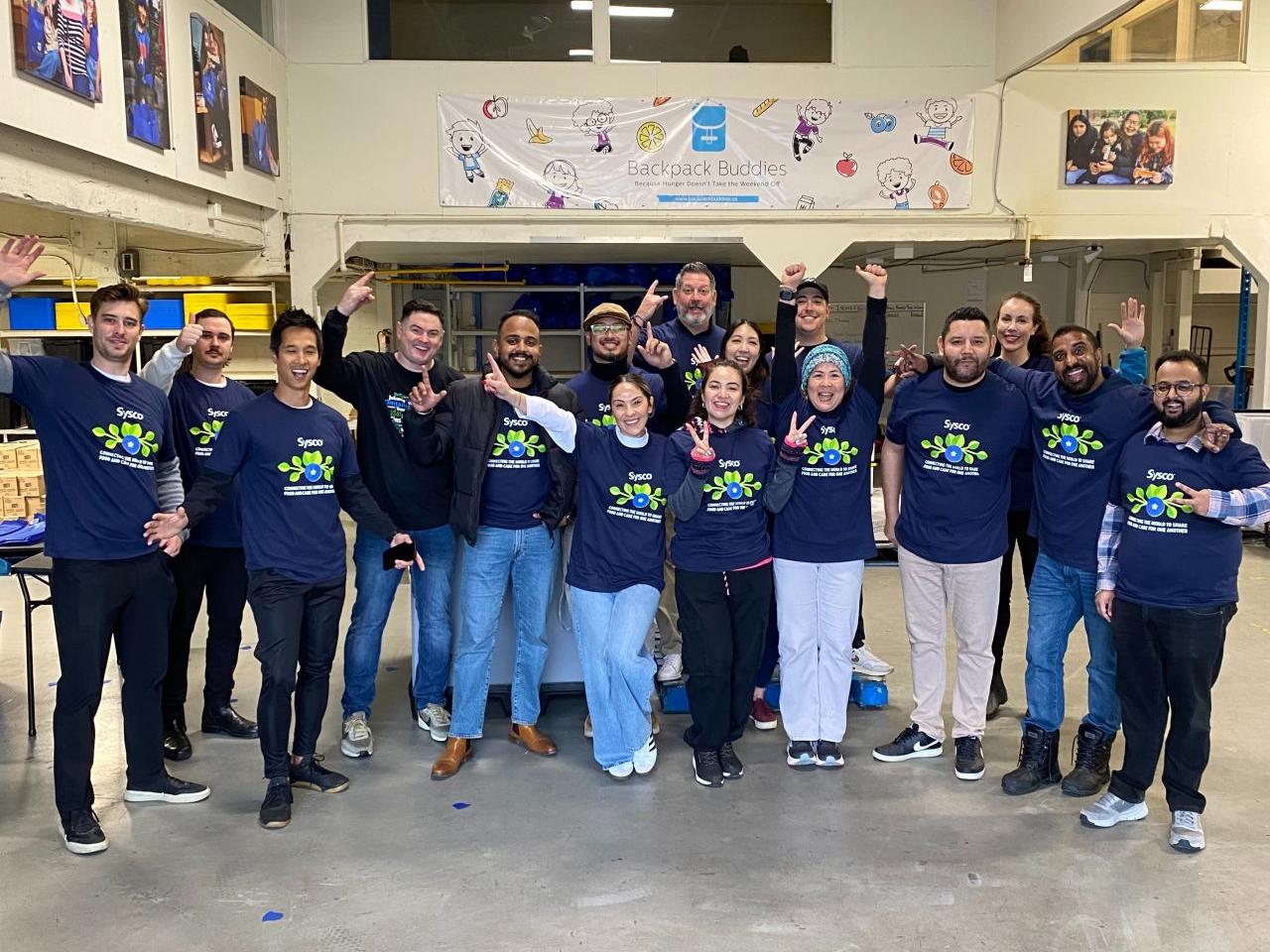 Group photo of Sysco volunteers