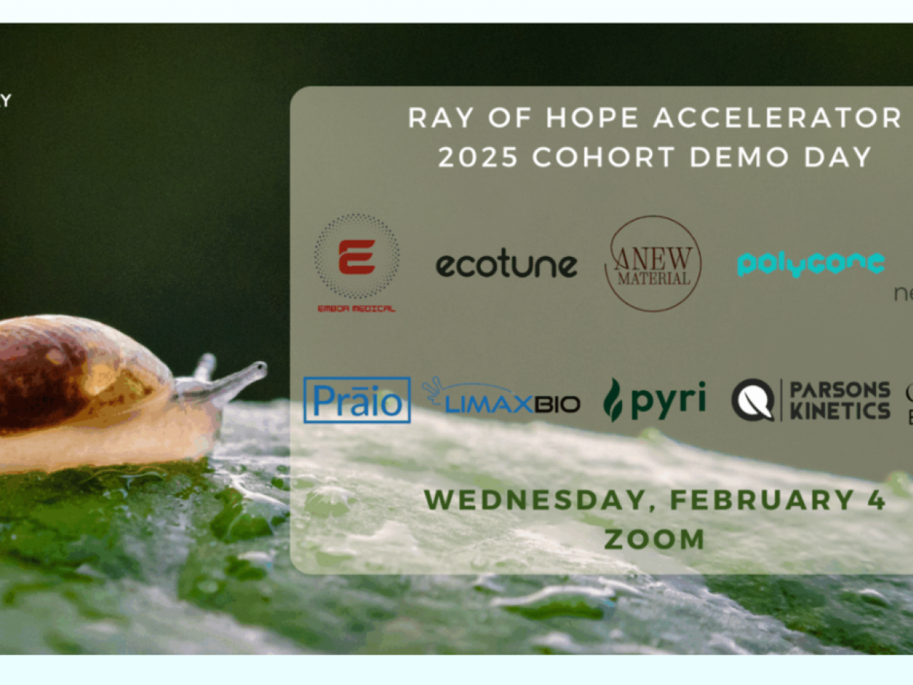 List of accelerator teams participating in the 2025 cohort demo day