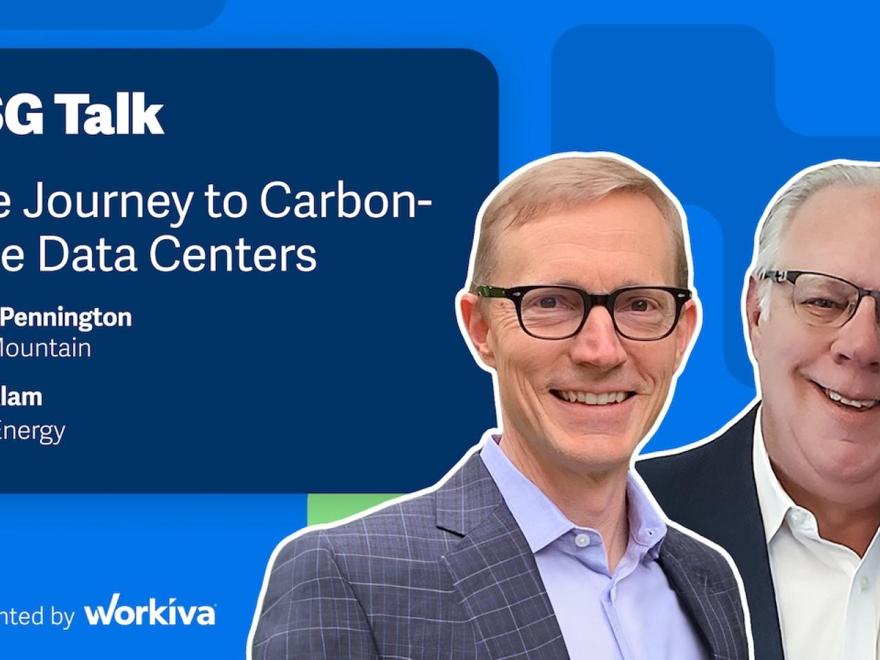ESG Talk: The Journey to Carbon-Free Data Centers.