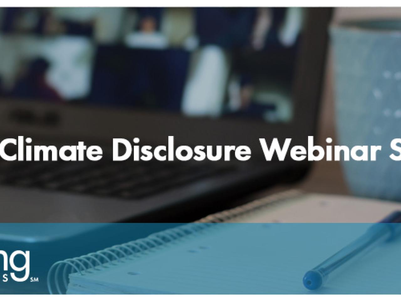 SCS Consulting Climate Disclosure Webinar Series Spring 2024