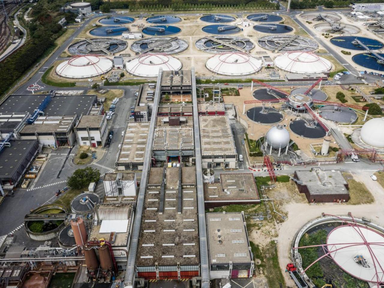 Valenton wastewater treatment plant in Paris, France