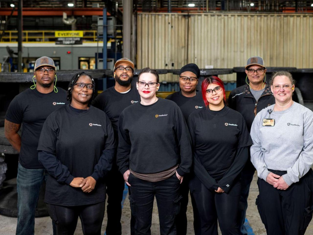 Group photo of team members at Southwire's MC Plant