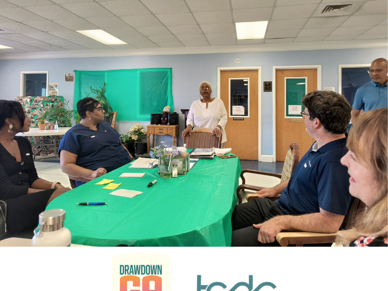 Funders and grantees meeting at the senior center in Thomasville, GA