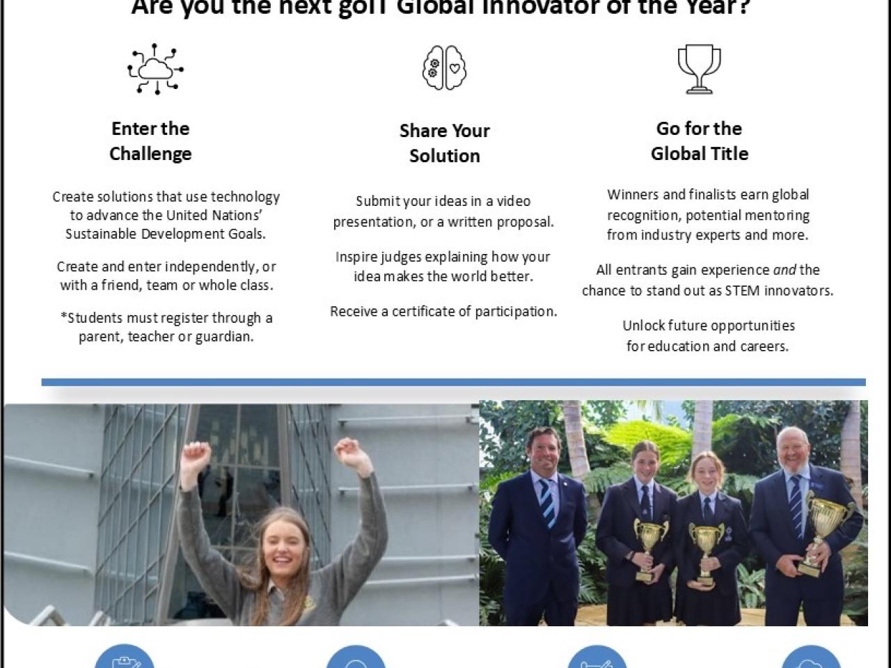 "Are you the next Global Innovator of the Year?"