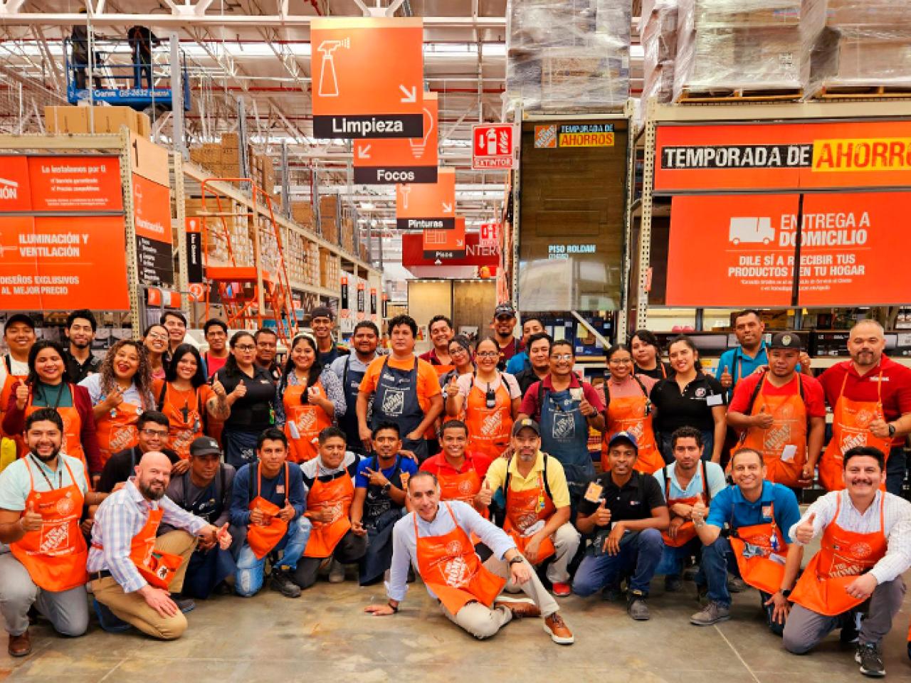 The Home Depot Acapulco team shown in the front of the store.
