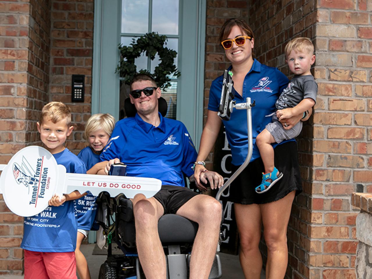 Major Tyler Tidwell and his family.