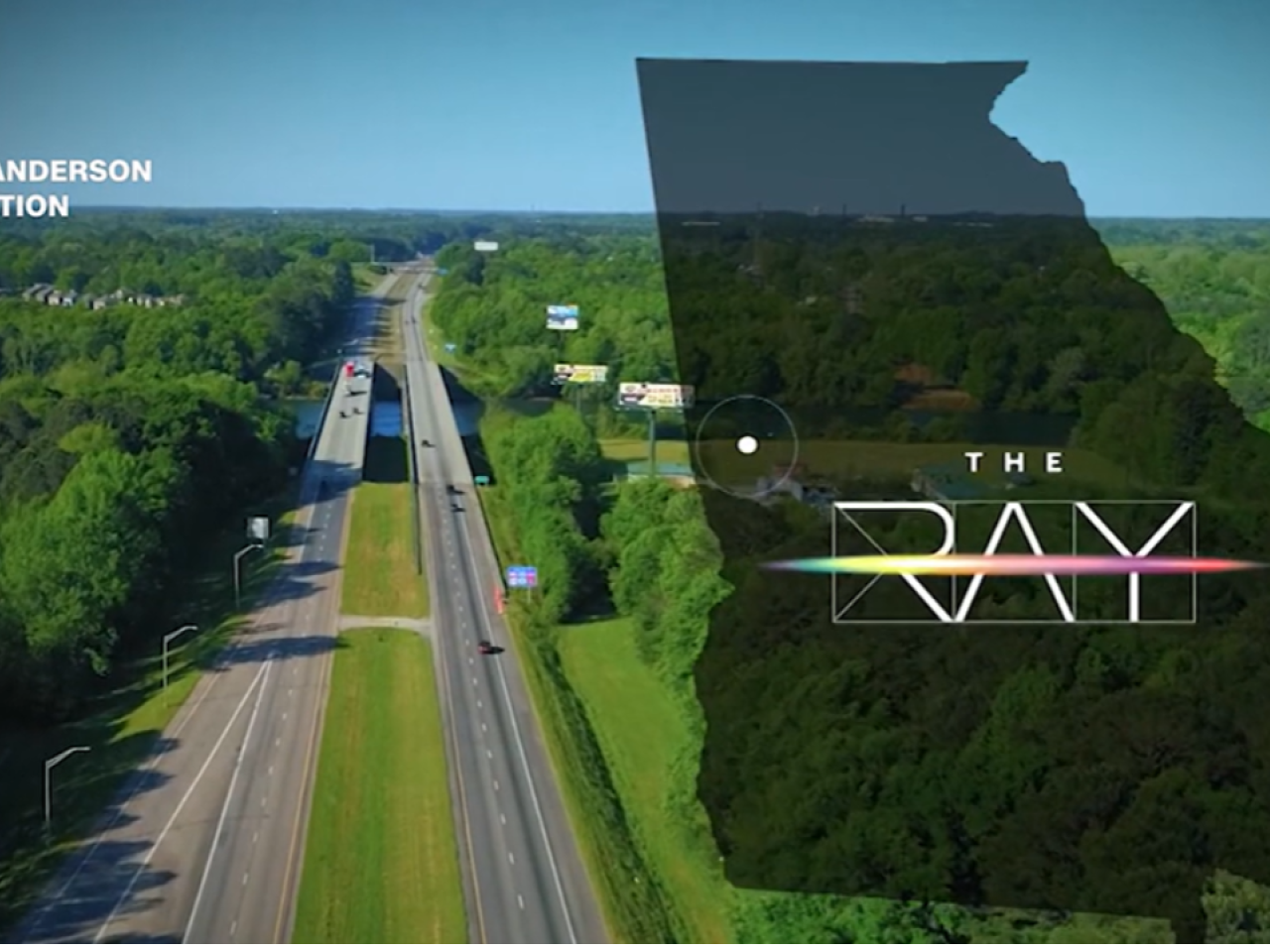 Photo of The Ray highway with logo