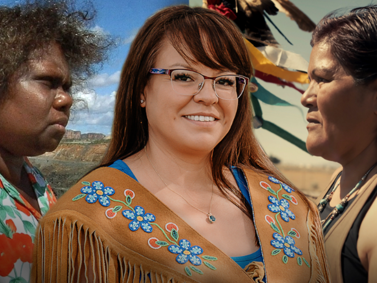 Pictured (from the left) Yvonne Margarula; Sharleen Gale; Dorece Sam