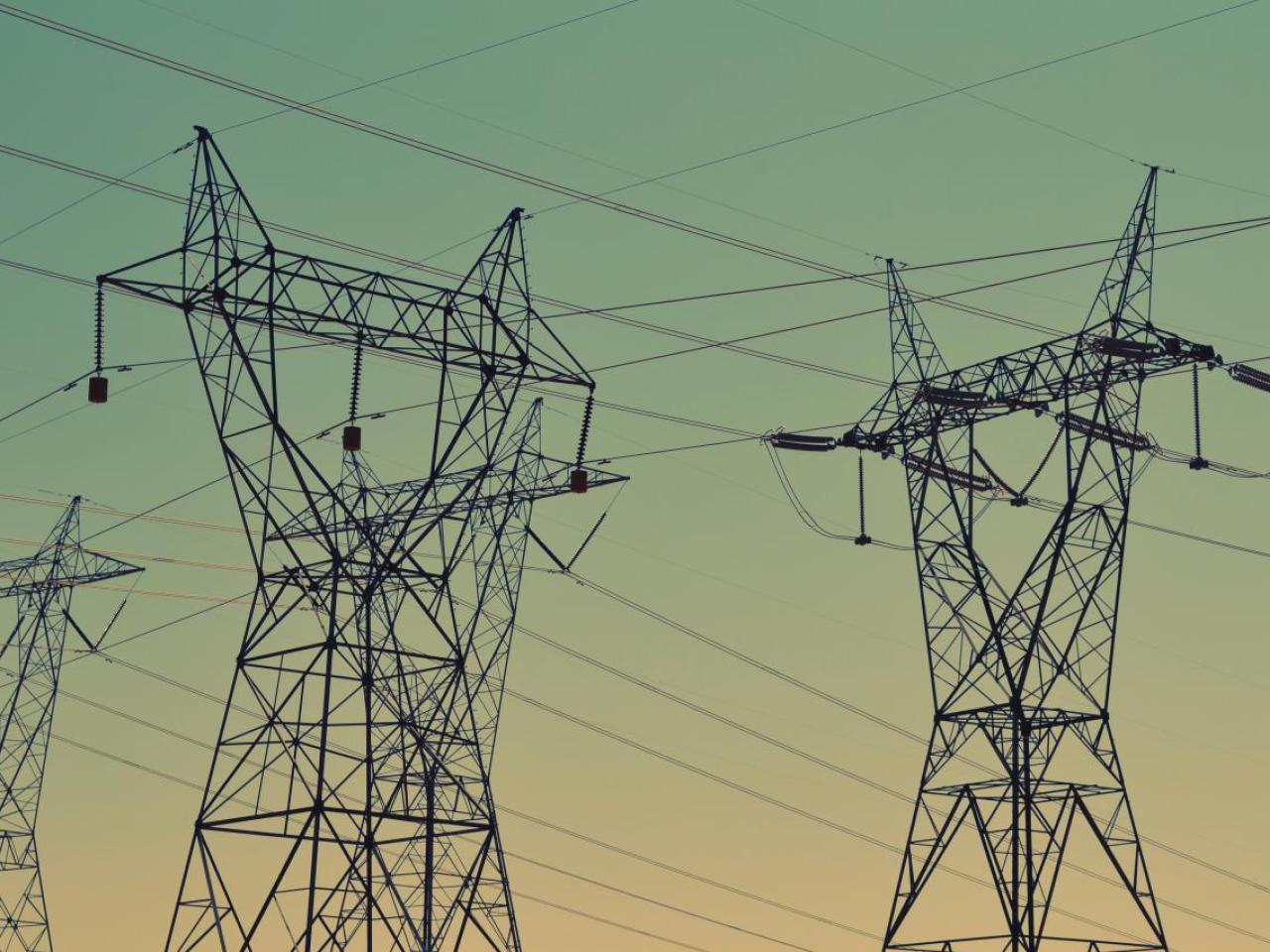 Photo of energy transmission lines