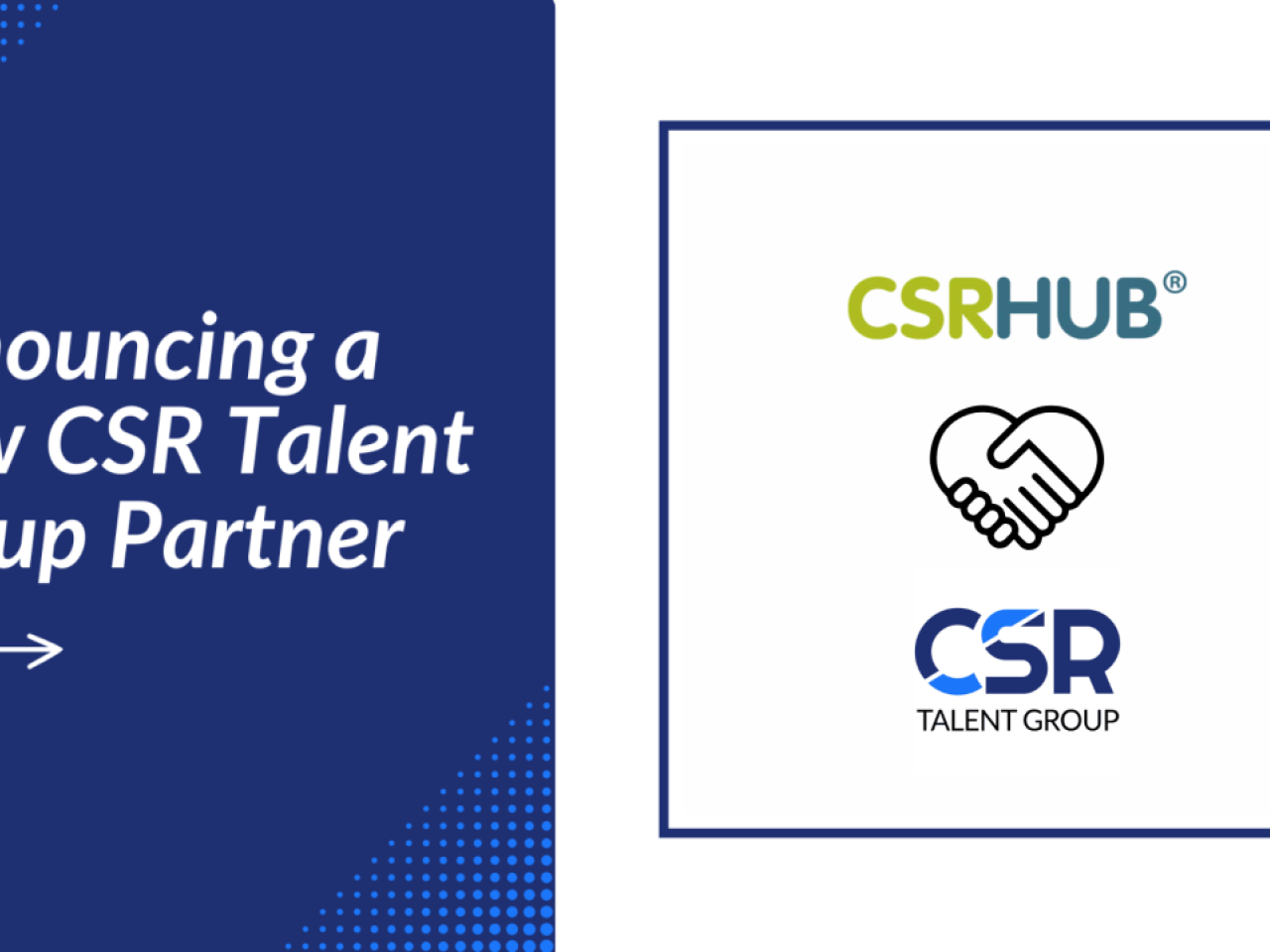Branded partnership graphic from CSR Talent Group
