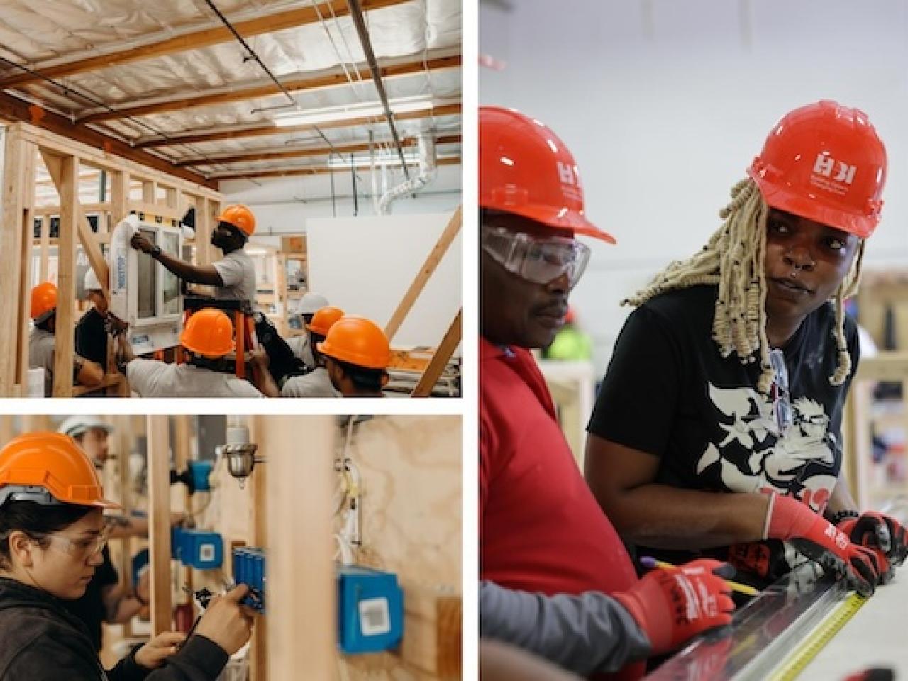 Photo collage of people in the skilled trades.