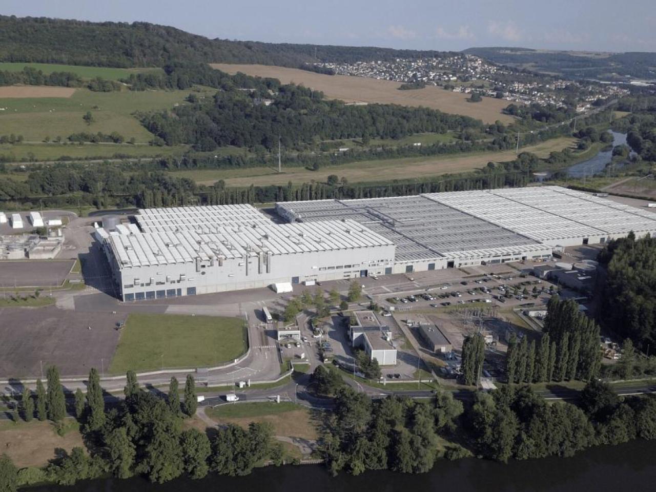 aerial view of large building