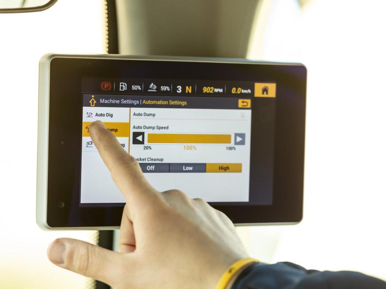 person using a touchscreen