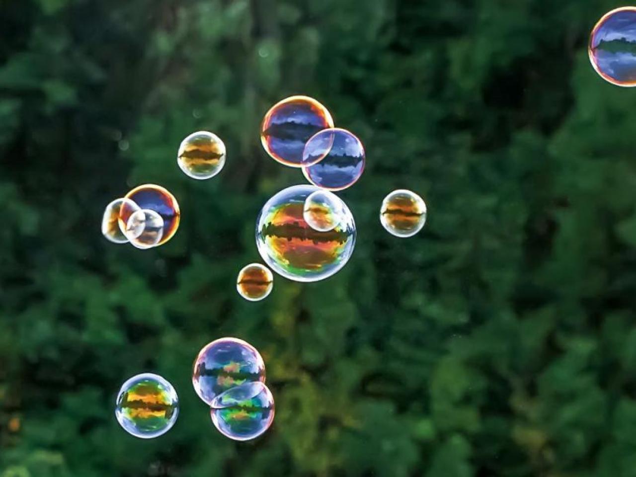 bubbles floating in air