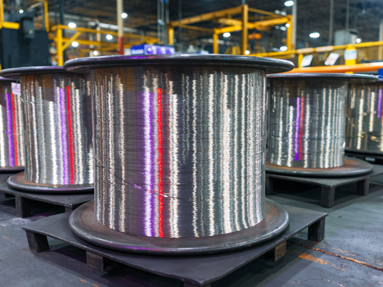 Photo of aluminum rod spools